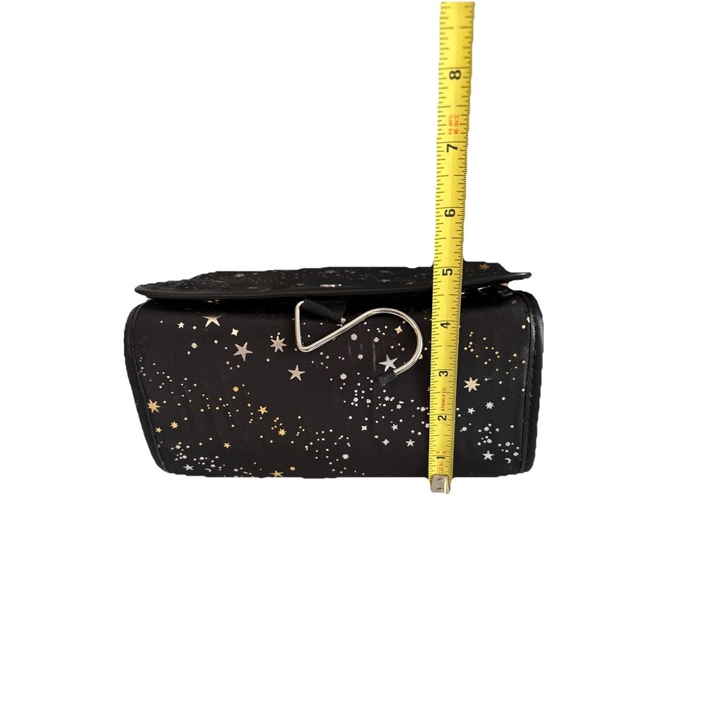 Victoria's Secret Hanging Toiletry Bag Black Celestial Star Gold Silver Travel - Picture 7 of 8